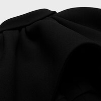 cloche cape in double faced wool crepe - BLACK -  - 1 | CELINE