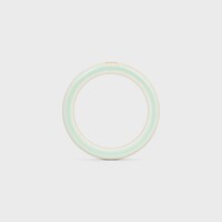 Celine Sorbet Bangle in Resin and Brass with Gold Finish - WHITE / GREEN -  - 1 | CELINE