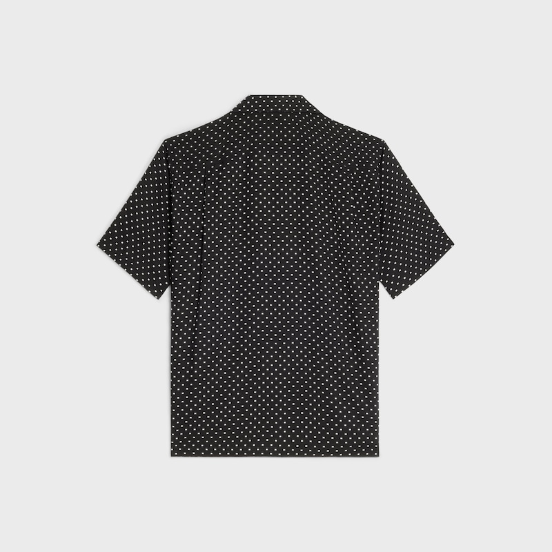camisa hawaiana de viscosa con estampado - NEGRO/TIZA -  - 1 | CELINE