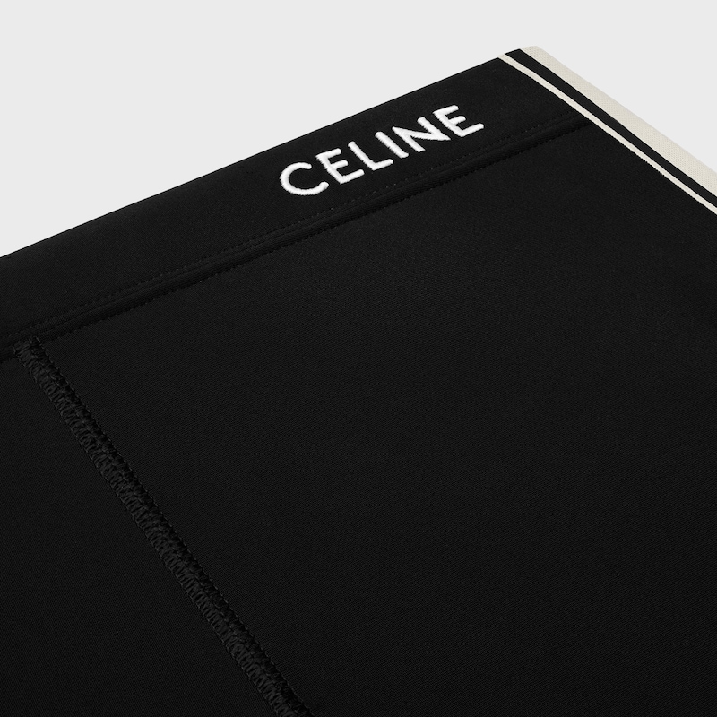 Celine cycling shorts in technical jersey - BLACK / WHITE -  - 1 | CELINE