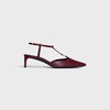 CELINE KITTEN T-BAR STRAP PUMP in LAMBSKIN - OX BLOOD -  - 1 | CELINE