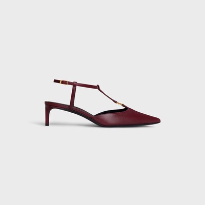 CELINE 키튼 T 바 스트랩 펌프스 - 램스킨 - 옥스블러드 -  - 1 | CELINE