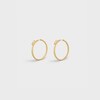 Systeme Large Hoops in Yellow Gold and Diamonds - Yellow Gold and White - FINE JEWELLERY - 2 | CELINE