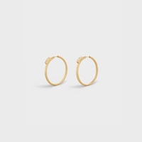 Systeme Large Hoops in Yellow Gold and Diamonds - Yellow Gold and White - FINE JEWELLERY - 2 | CELINE