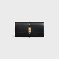 LARGE WALLET 16 IN SATINATED CALFSKIN - BLACK - 16 - 1 | CELINE