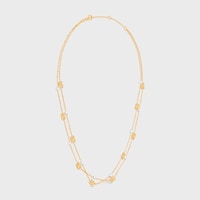 Triomphe Pearl Double Necklace in Brass with Gold Finish and Resin Pearls - GOLD / IVORY - EXCLUSIVE SELECTION - 2 | CELINE
