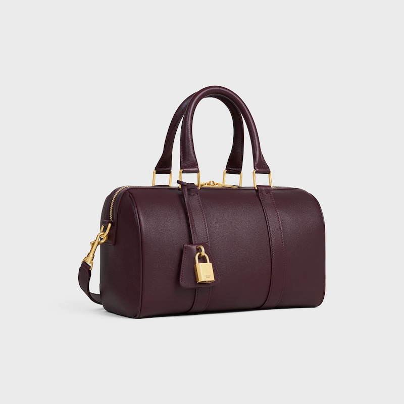 MEDIUM BOSTON IN SUPPLE GRAINED CALFSKIN - DEEP BURGUNDY - MORE LINES - 1 | CELINE