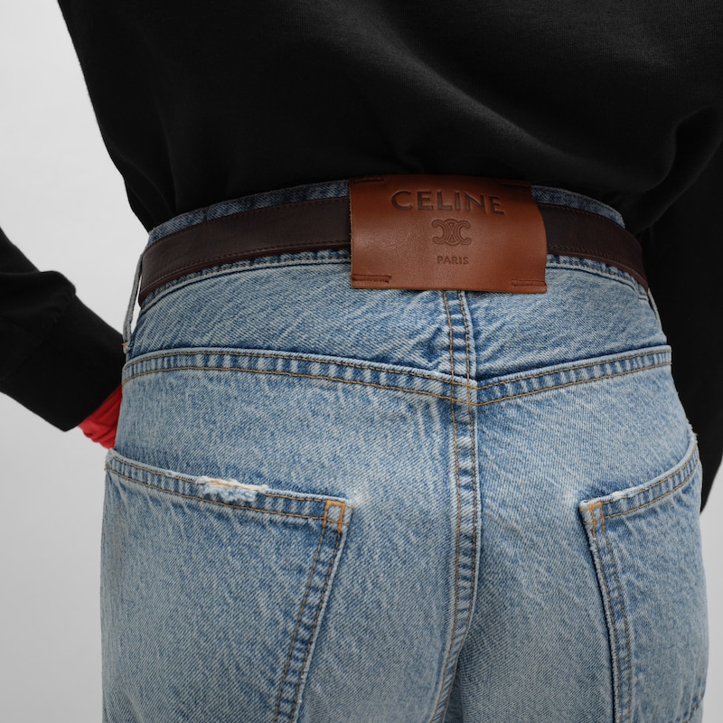 boyfriend jeans 001 IN COTTON DENIM - POWDER BLUE -  - 1 | CELINE