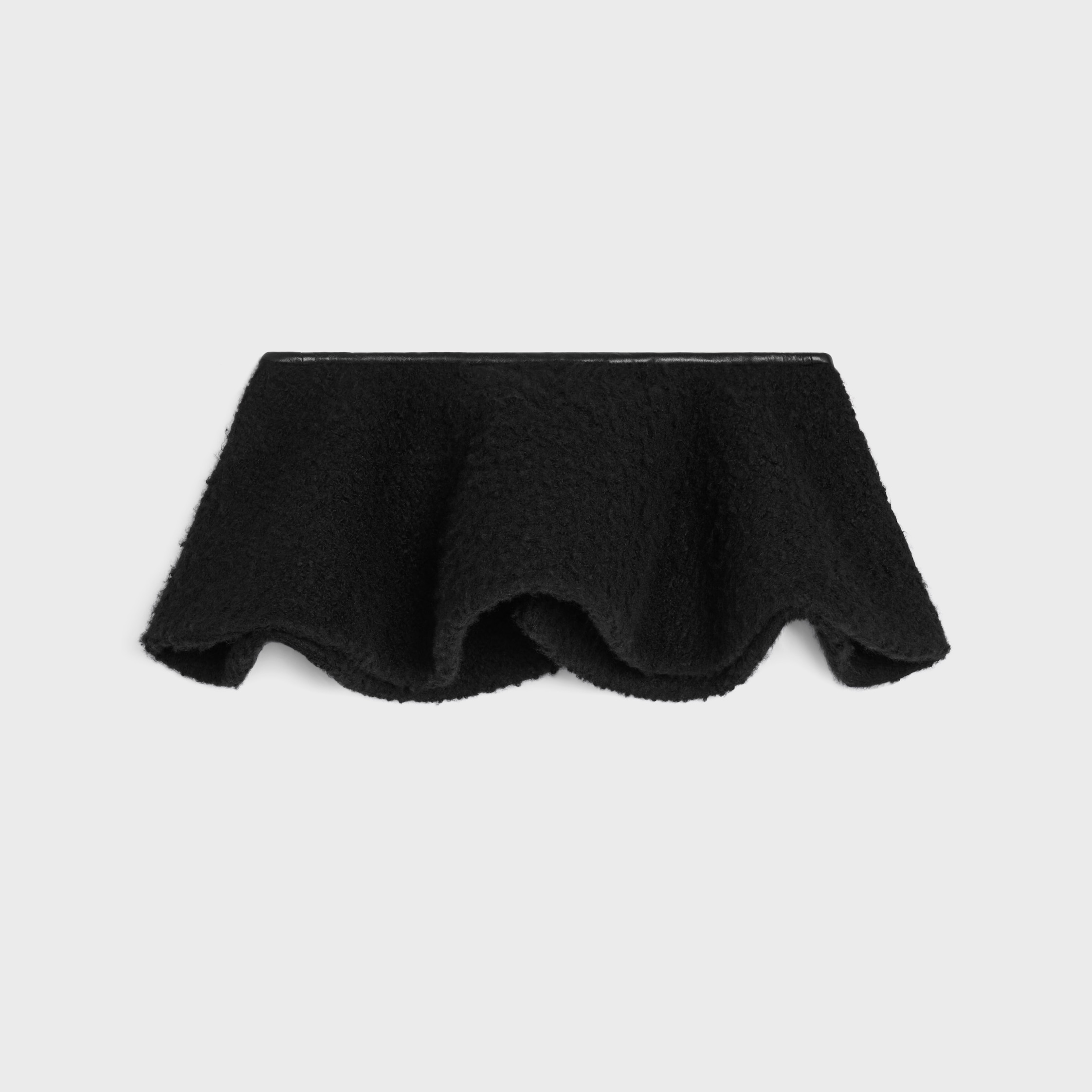 CELINE 23SS ショーツ ウールフランネル 46 PEPLUM IN CASHMERE AND WOOL NATTÉ - BLACK | CELINE