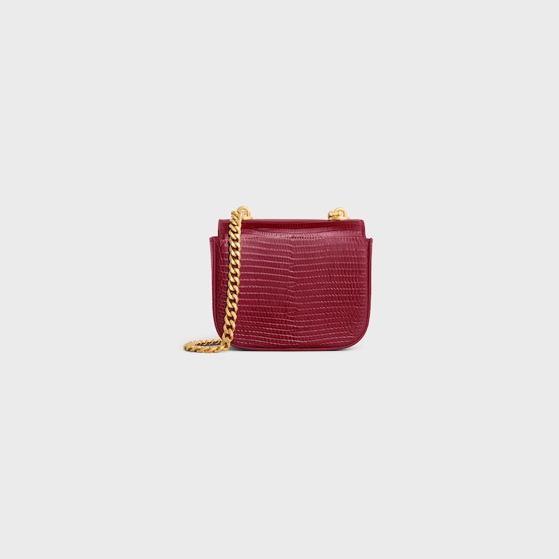 MINI CHAIN CLAUDE in LIZARD - CARMIN - MORE LINES - 1 | CELINE