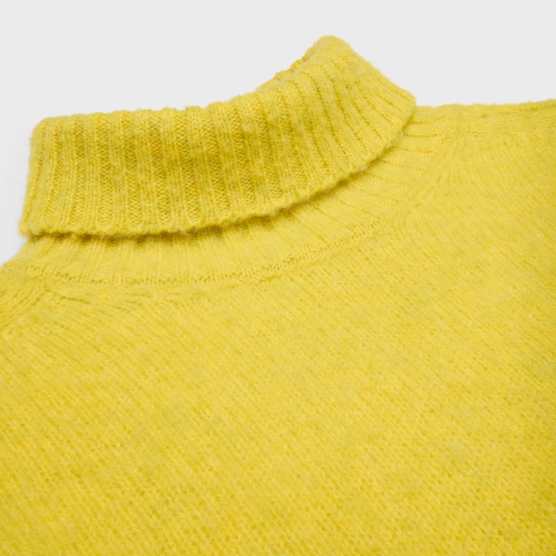 터틀넥 스웨터 - 셰틀랜드 울 - 옐로우 -  - 1 | CELINE