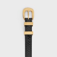 SMALL 18MM WESTERN BELT in Python - BLACK -  - 1 | CELINE