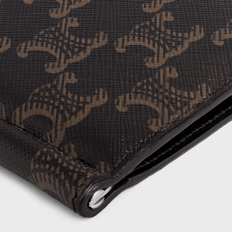 bill clip wallet IN Triomphe Canvas - BLACK - WALLETS - 1 | CELINE