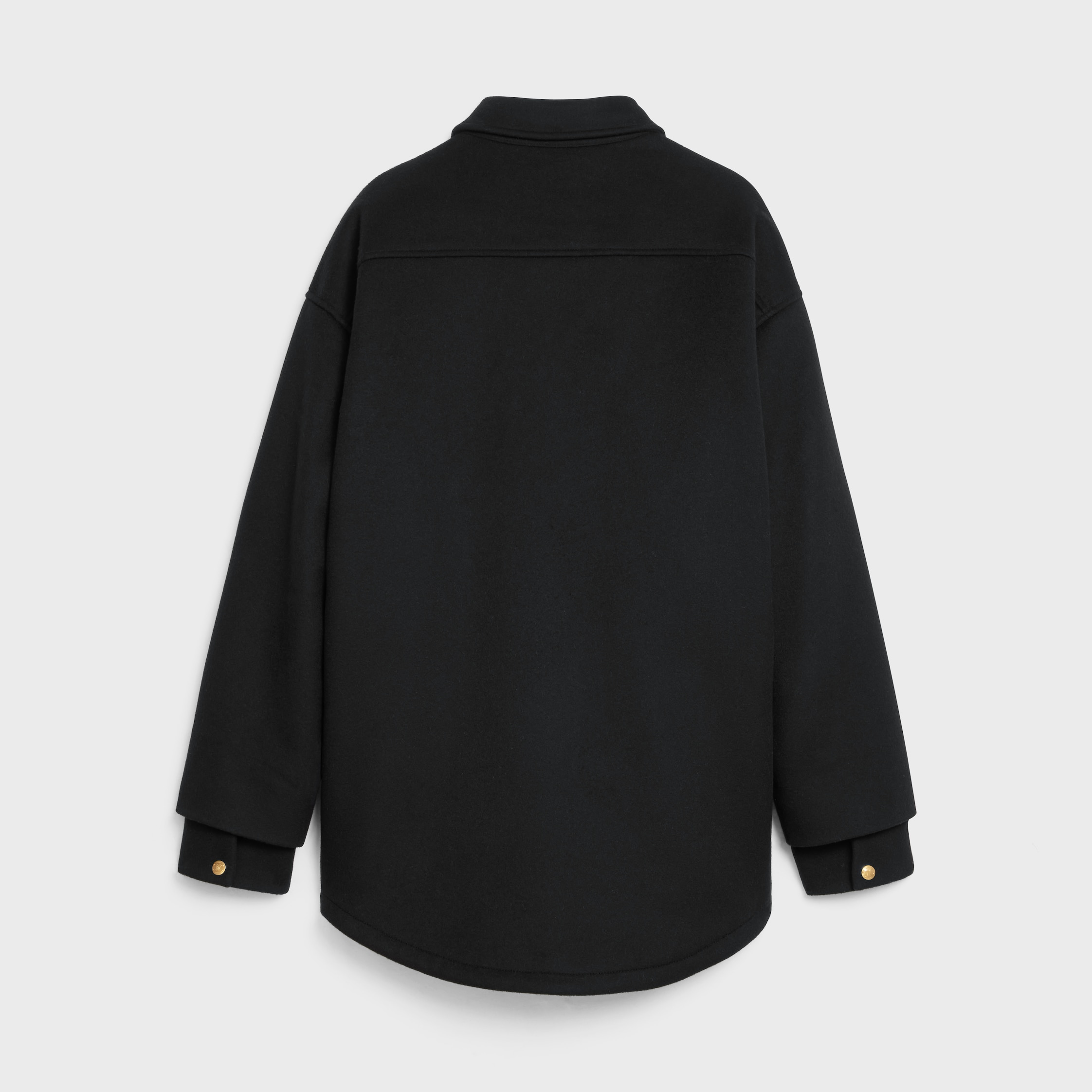 【日本入手困難】EGG OVERSHIRT IN DOUBLE FACE CASHMERE EGG OVERSHIRT IN DOUBLE FACE CASHMERE - BLACK | CELINE