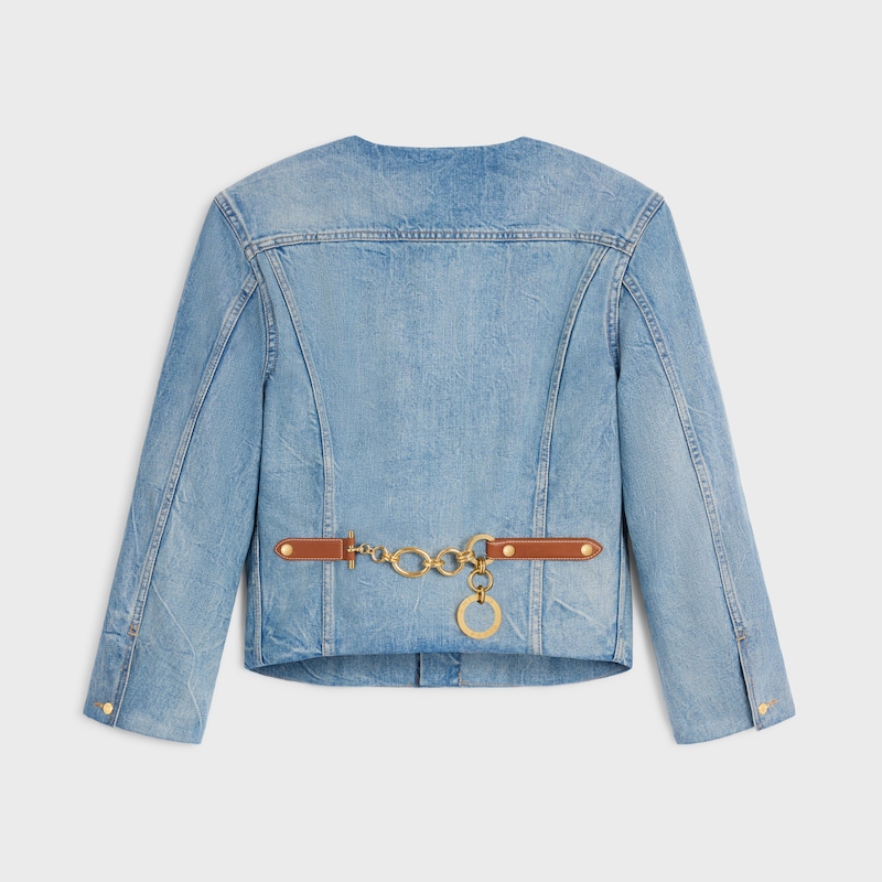JACKET IN DENIM - MELON BLUE -  - 1 | CELINE