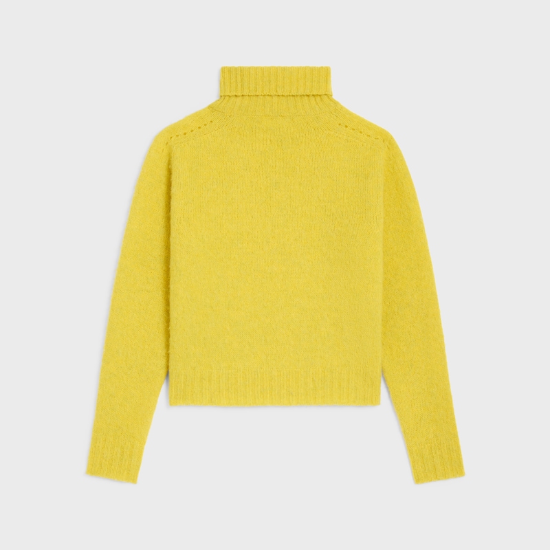터틀넥 스웨터 - 셰틀랜드 울 - 옐로우 -  - 1 | CELINE