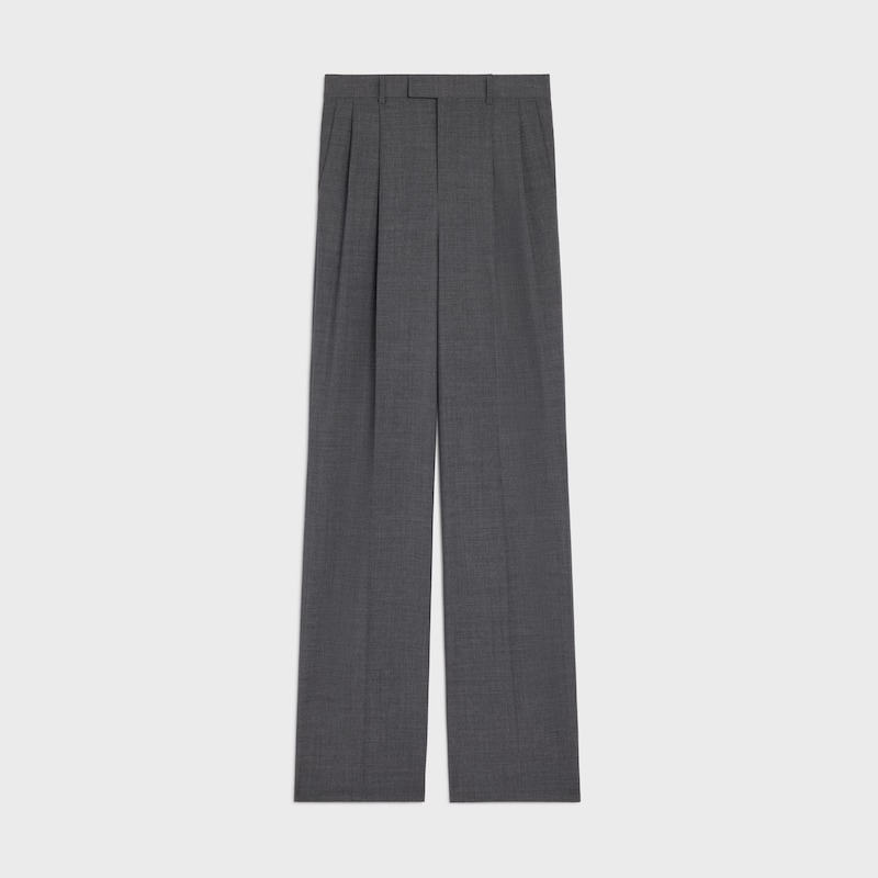 PANTALONES JAZZ DE LANA DE MOHAIR - GRIS OSCURO -  - 1 | CELINE