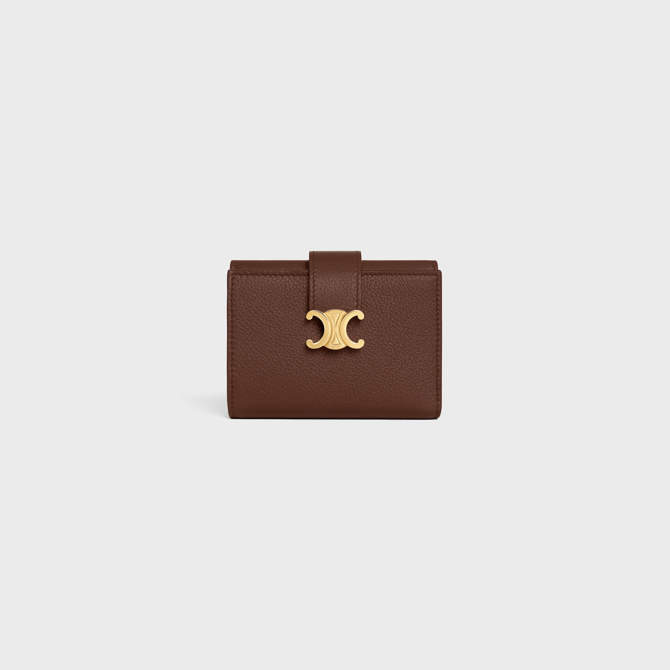 CELINE財布 CELINE Triomphe Small Wallet Brown Camel Bi-fold wallet Women's w
