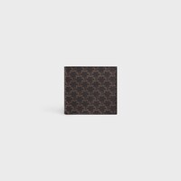 標誌印花雙摺卡片套 - 黝黑色 - 錢包 - 1 | CELINE