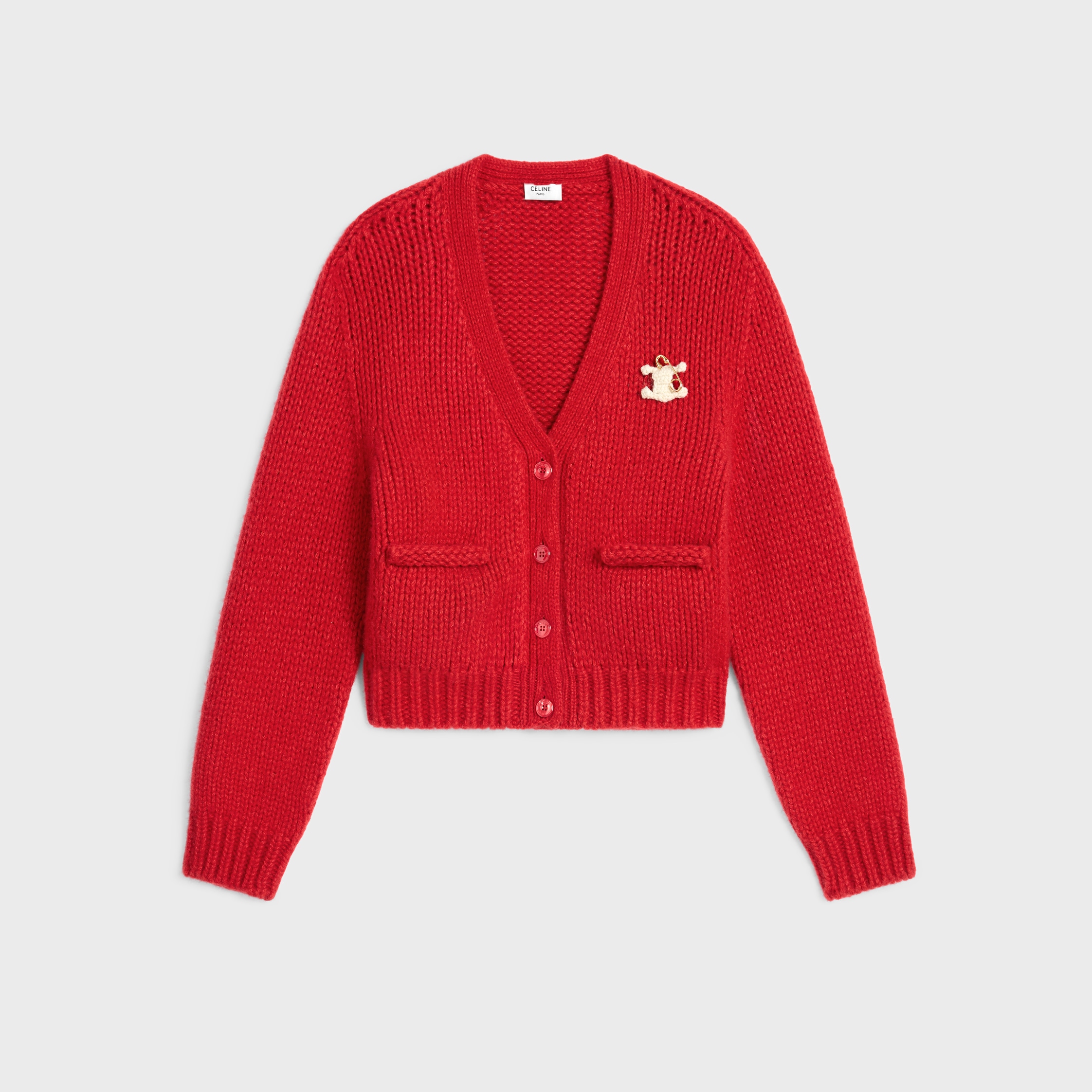 CARDIGAN IN CASHMERE AND SILK - | CELINE