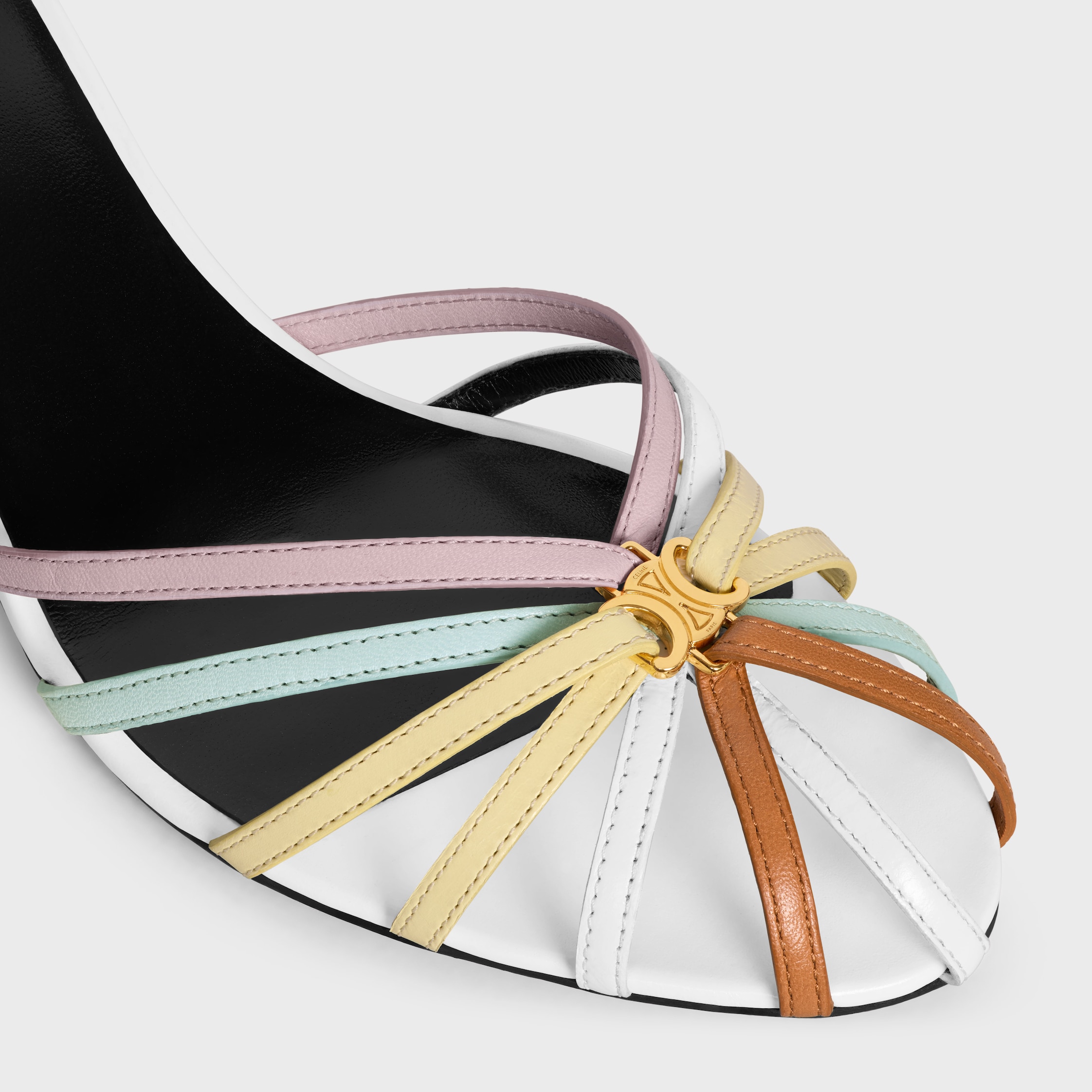 25AW☆直営店CELINE トリオンフ サンダル 352213958C.14ML CELINE TRIOMPHE SANDAL IN LAMBSKIN - MULTICOLOR | CELINE