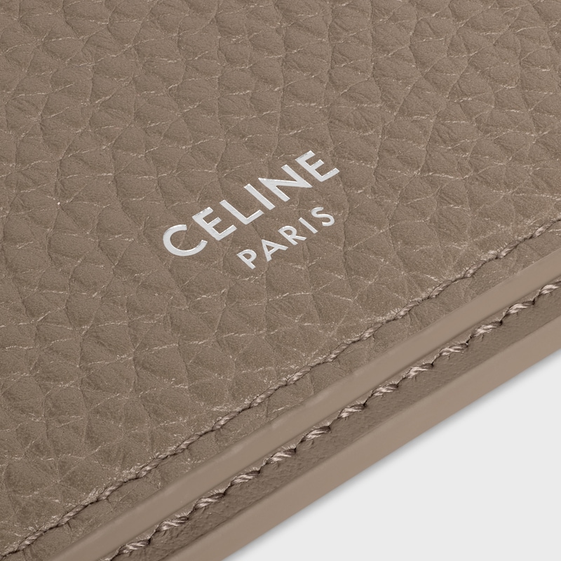 BI-FOLD CARD HOLDER IN Grained Calfskin - SOURIS - NEW - 1 | CELINE