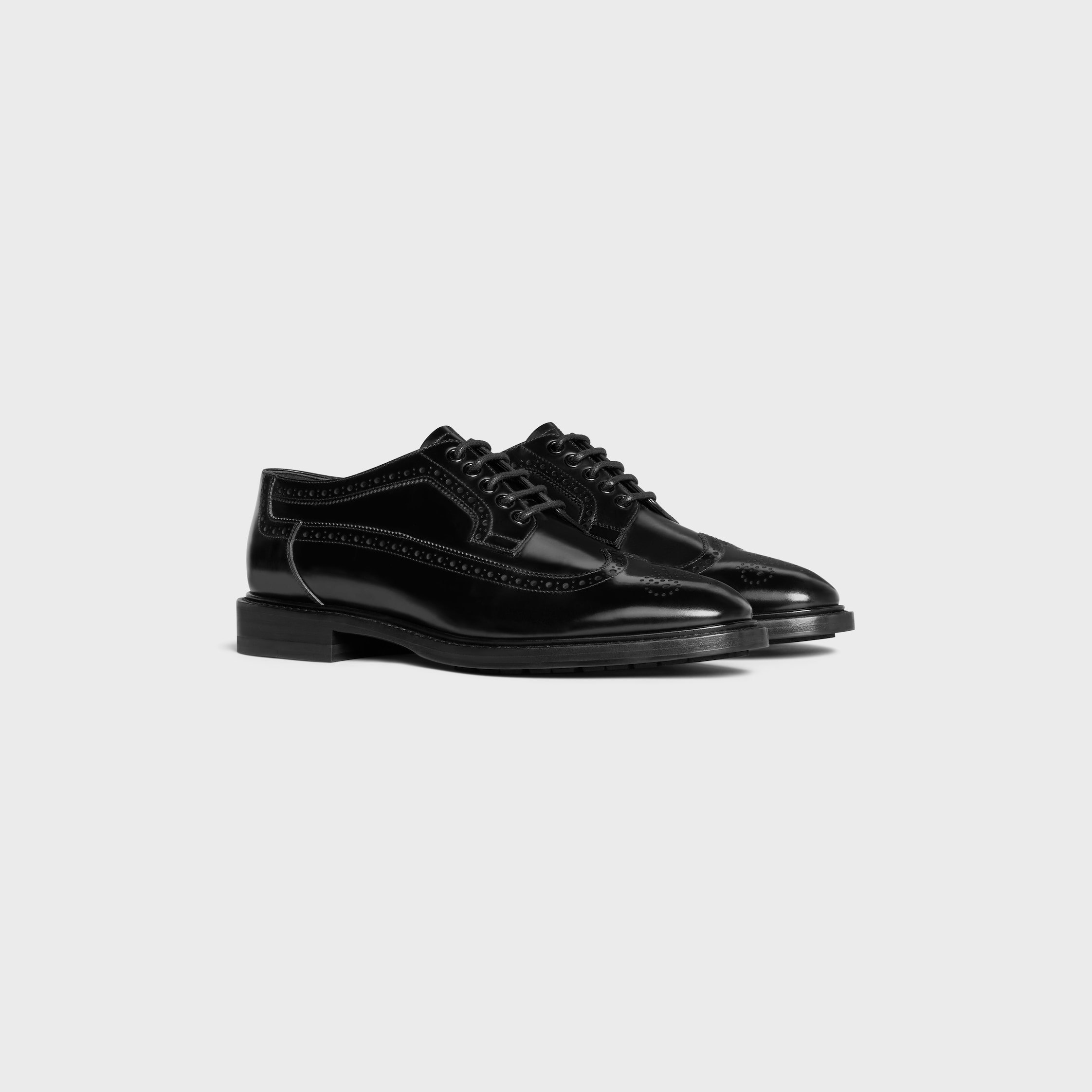 【残りわずか】CELINE OXFORD POINTED SHOES 363123602C38NO CELINE JUDE PERFORATED OXFORD IN POLISHED BULL - BLACK | CELINE