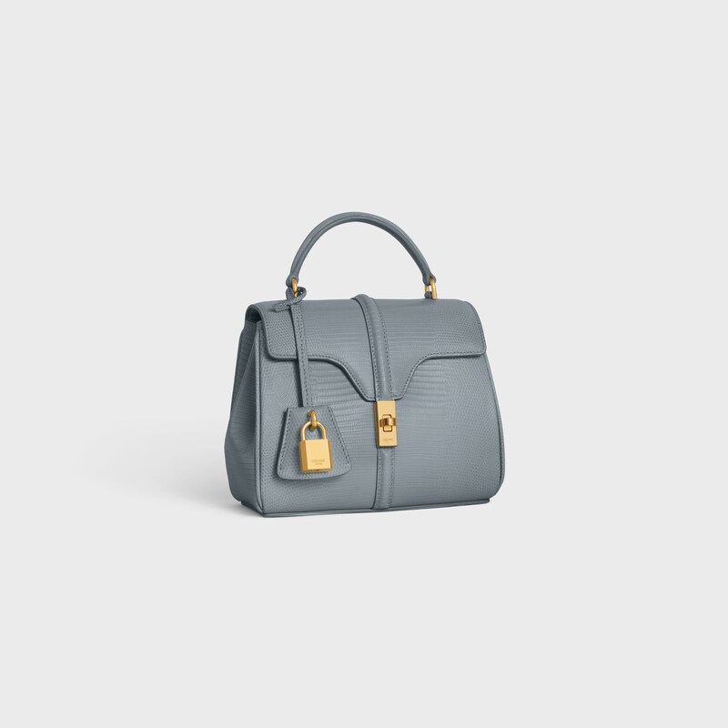 MINI 16 in Lizard - BLUE GREY - 16 - 1 | CELINE