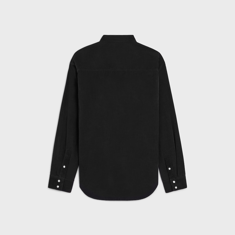 shirt IN CORDUROY - BLACK LIGHT STONE WASH -  - 1 | CELINE