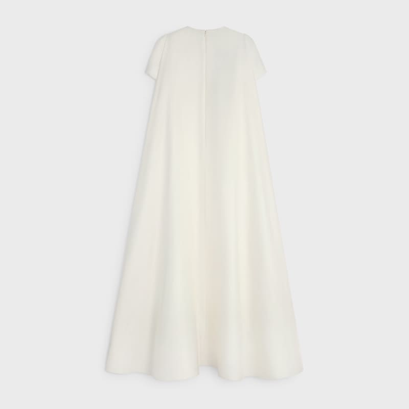 VESTIDO DE ORGANZA DE SEDA - Blanco crudo -  - 1 | CELINE