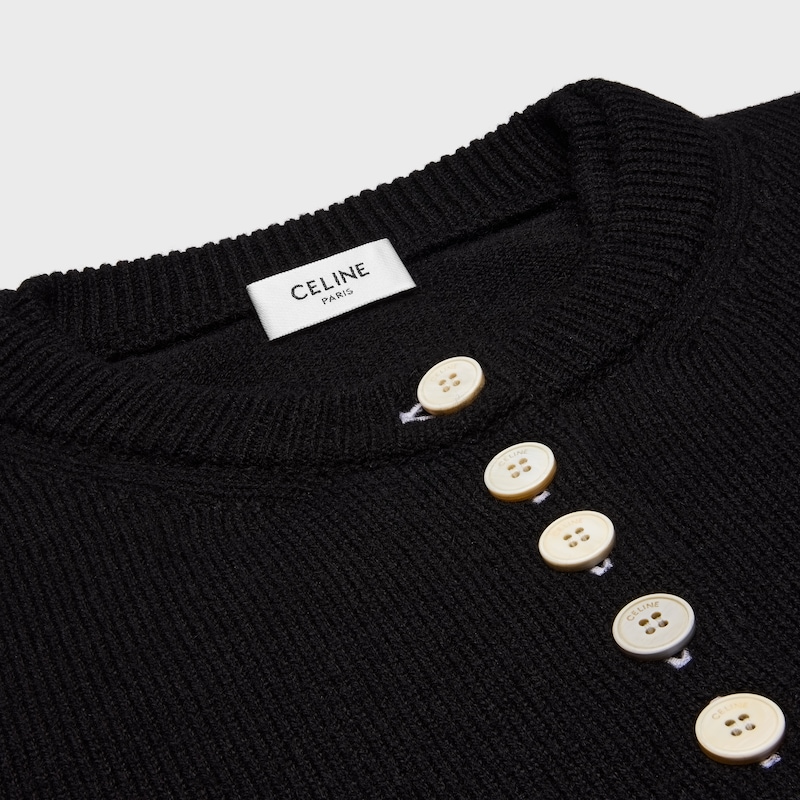 twinset cardigan EM cashmere heritage - PRETO - - 1 | CELINE