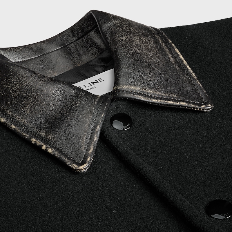 teddy jacket IN WOOL FELT - BLACK -  - 1 | CELINE