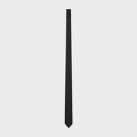 plain tie in silk satin - BLACK -  - 1 | CELINE