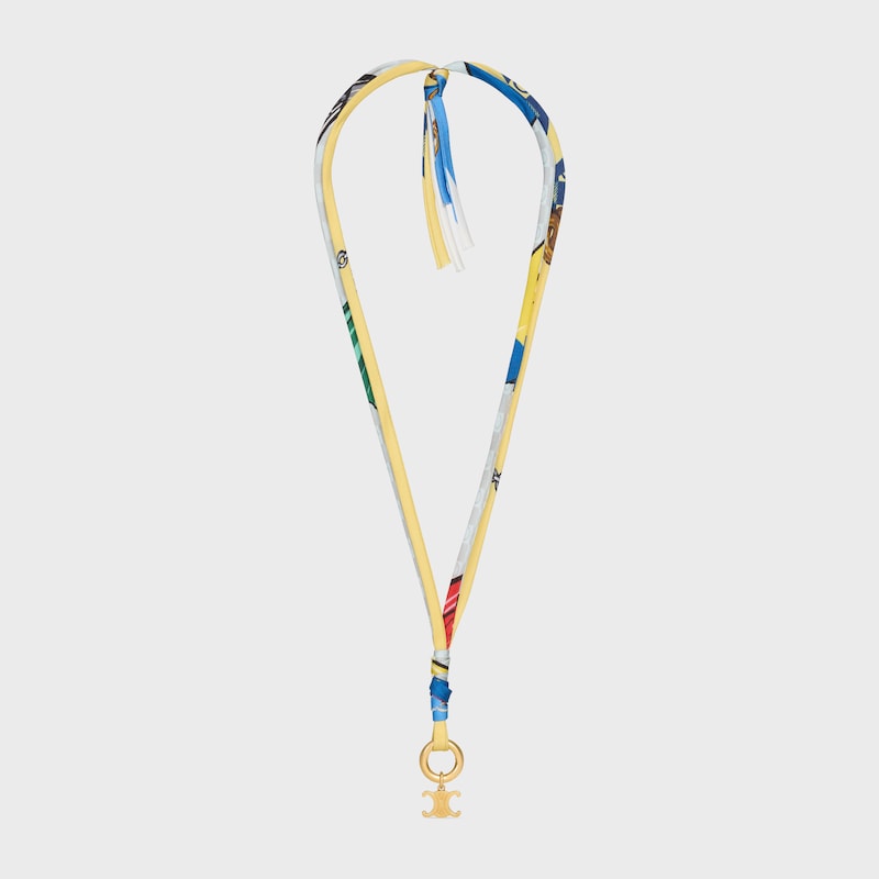 Collier Cordon Celine Charms en soie et laiton dor&eacute; - MULTICOLOR -  - 1 | CELINE