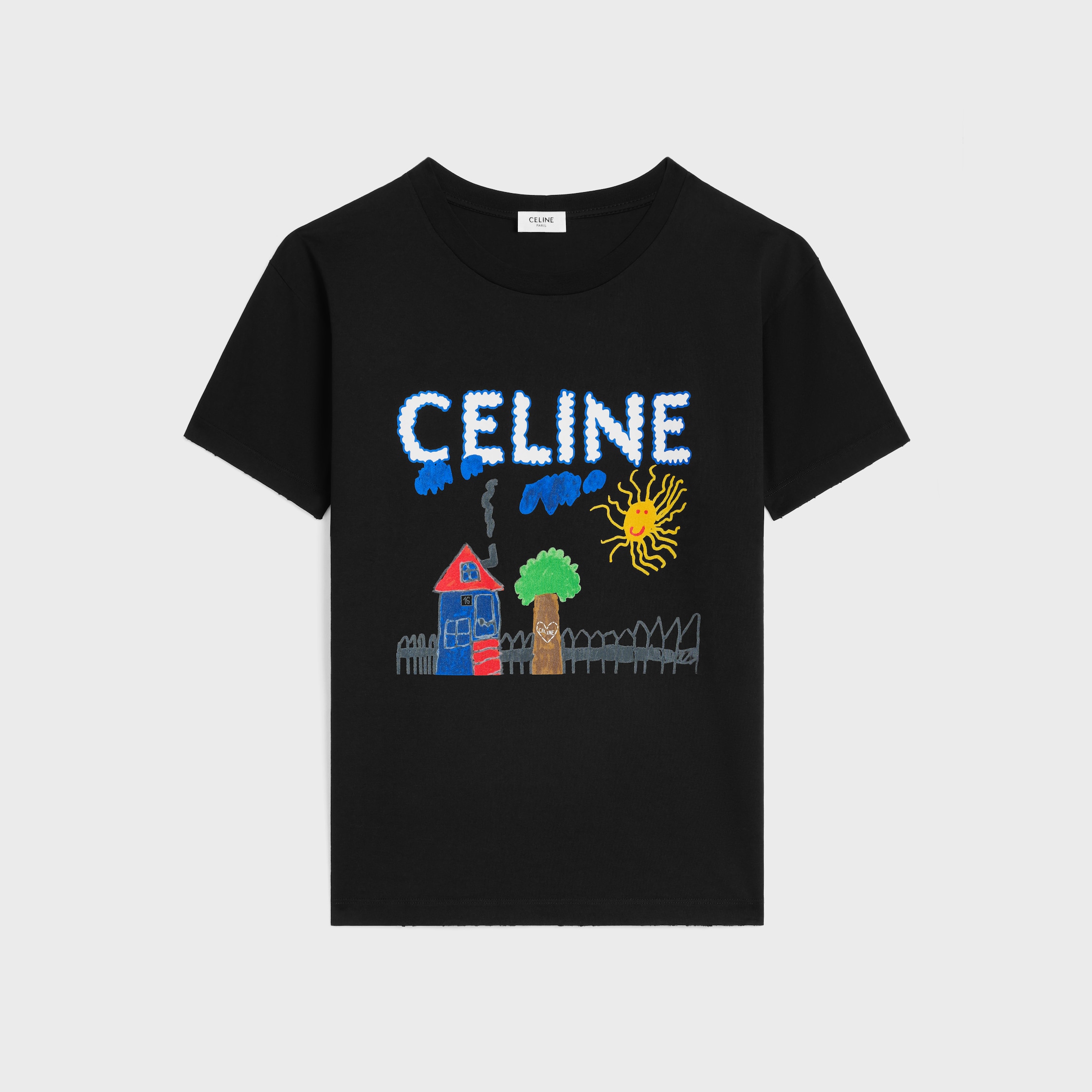 10771【タグ付き】セリーヌ☆トリトンフ ルーズ リンガーtシャツ