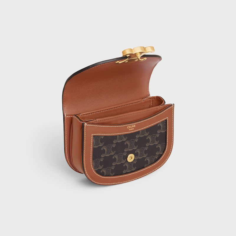 MINI BESACE CLEA in Triomphe canvas and calfskin - TAN - GIFT FINDER - 1 | CELINE