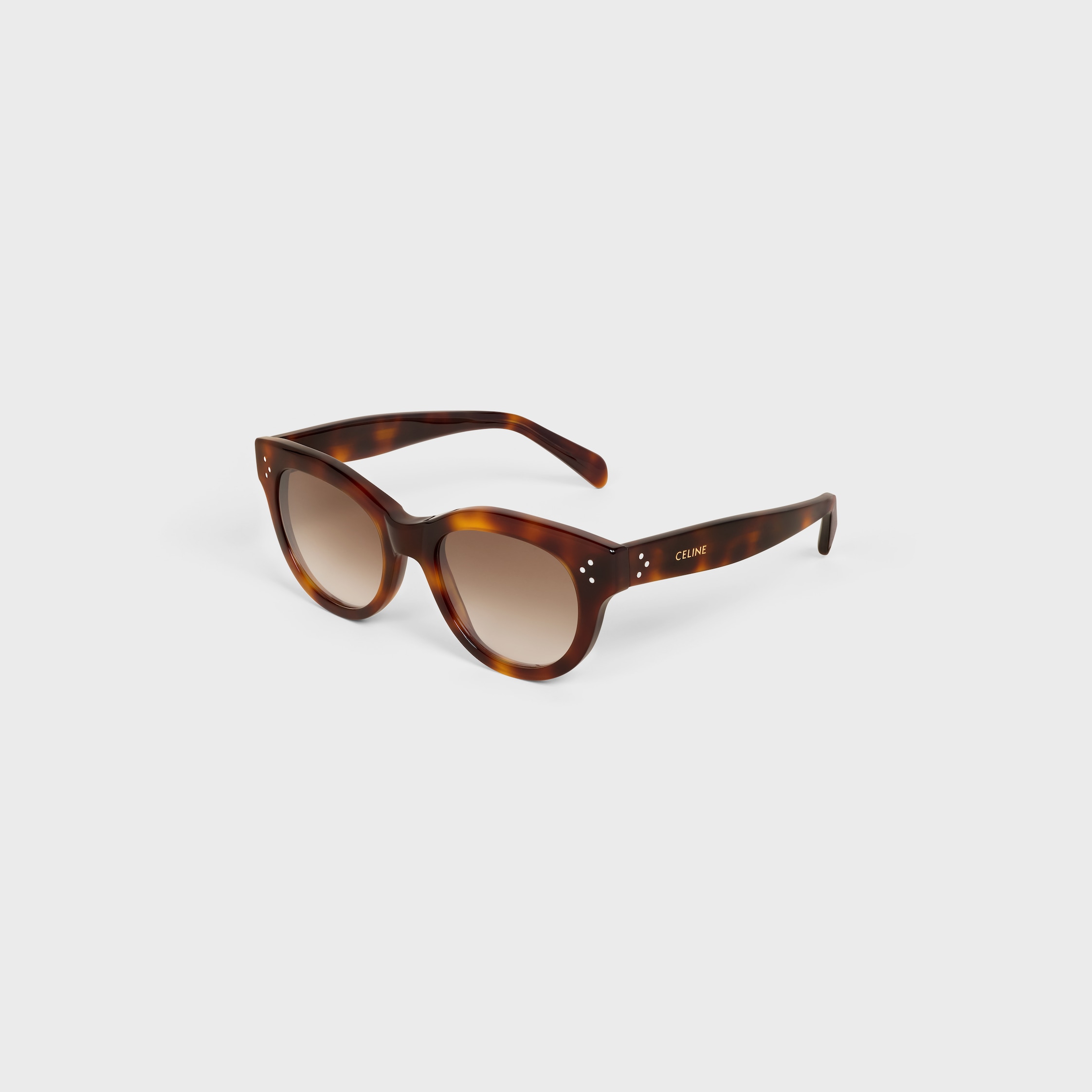Round S332 sunglasses in Acetate - CLASSIC HAVANA | CELINE
