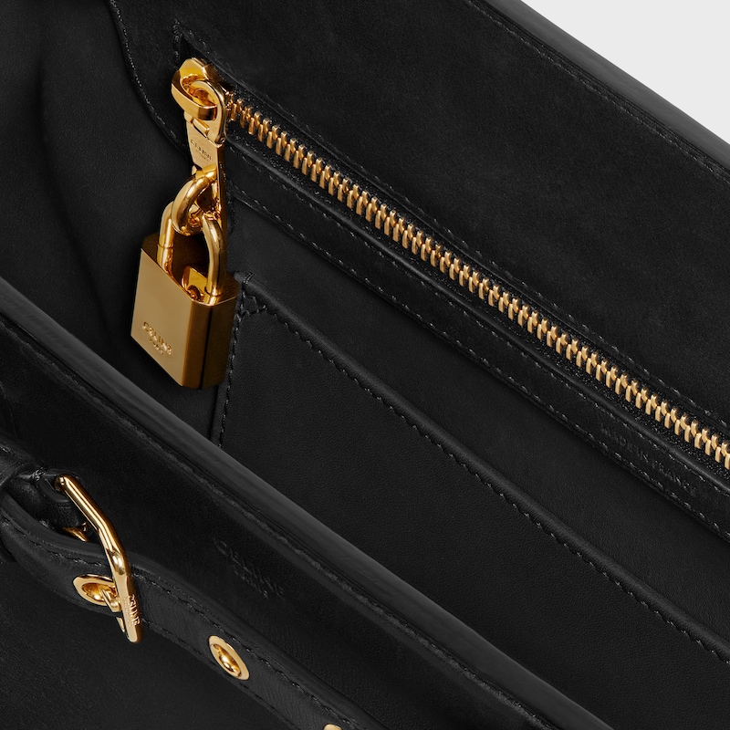 CELINE CONTI BAG in natural calfskin - BLACK - MORE LINES - 1 | CELINE