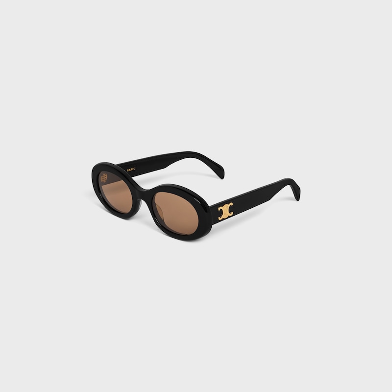 Triomphe 01 sunglasses in Acetate - Black / Nicotine -  - 1 | CELINE