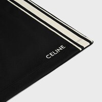 트랙수트 쇼츠 - 더블 페이스 저지 - 블랙/화이트 -  - 1 | CELINE