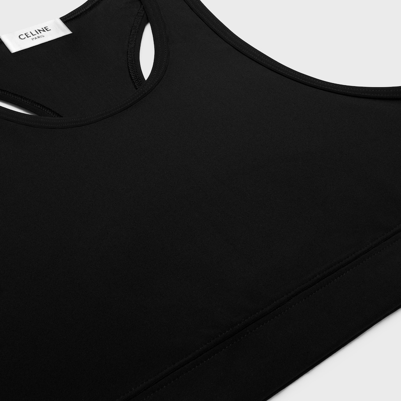 Celine bra in technical jersey - BLACK / WHITE -  - 1 | CELINE