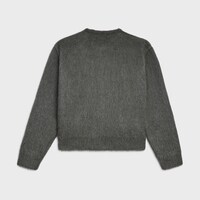 เสื้อแจ็กเก็ตคาร์ดิแกนผ้าบรัชโมแฮร์ - สีเทาเข้ม -  - 2 | CELINE