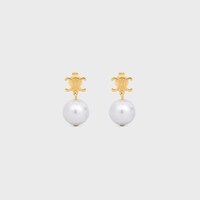 レ・ペルル CELINE ピアス / ゴールドフィニッシュ ブラス＆ガラスパール - ゴールド / アイボリー - イヤリング＆ピアス - 1 | CELINE