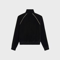 TRIOMPHE丝绒平纹针织运动夹克 - 黑色瓷器色/米白色 -  - 2 | CELINE