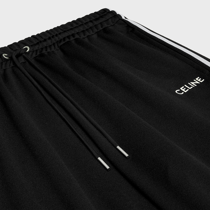 雙面平織布運動長褲 - 黑色 / 白色 -  - 1 | CELINE