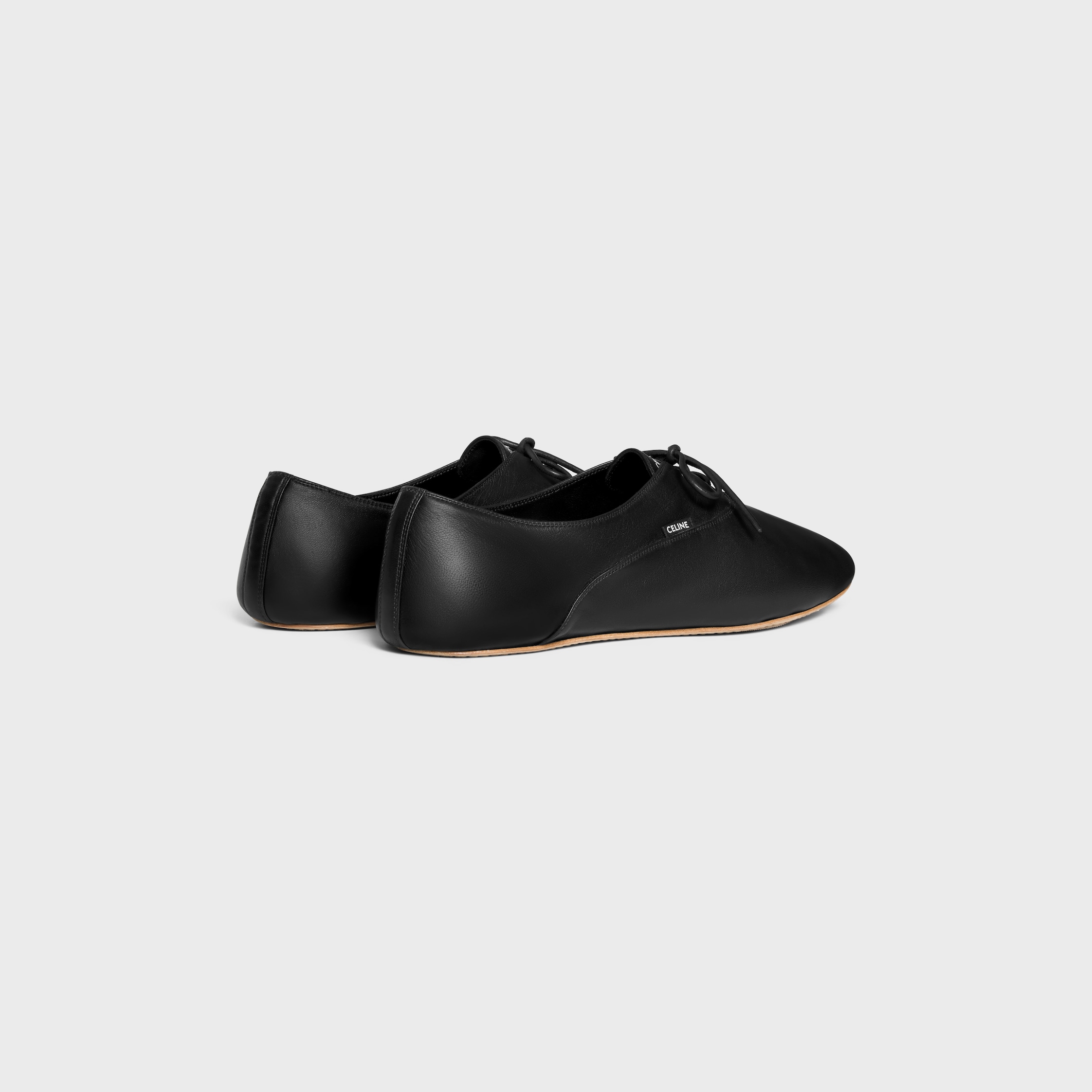 BALLET - LACE-UP SHOE IN LAMBSKIN - BLACK | CELINE
