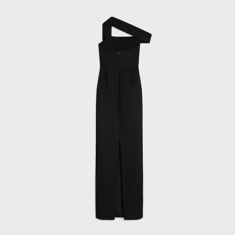 dress IN wool and silk cady - BLACK -  - 1 | CELINE
