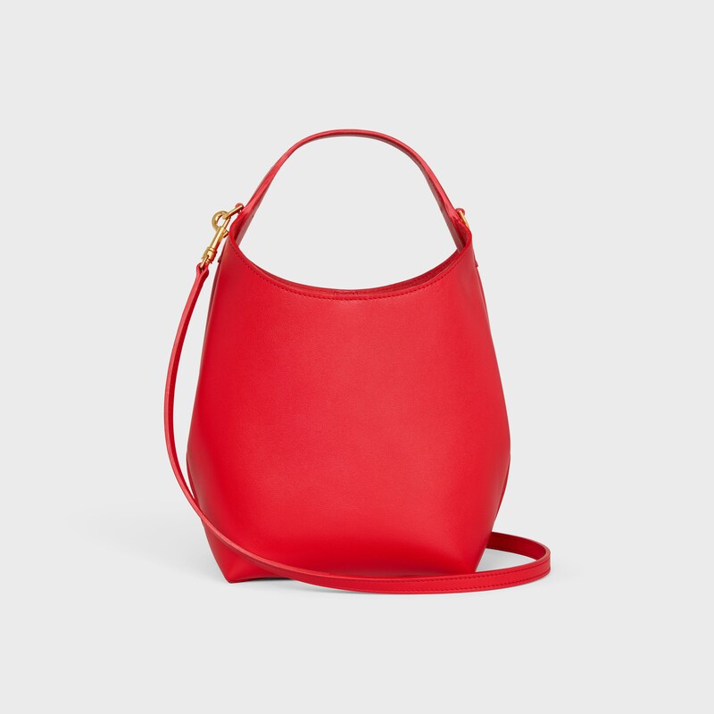 SMALL HOBO IN SUPPLE SMOOTH CALFSKIN - ULTRA RED - GIFTS FOR HER - 1 | CELINE