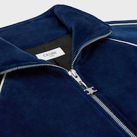 triomphe tracksuit jacket in velvet jersey - NAVY/ECRU -  - 2 | CELINE