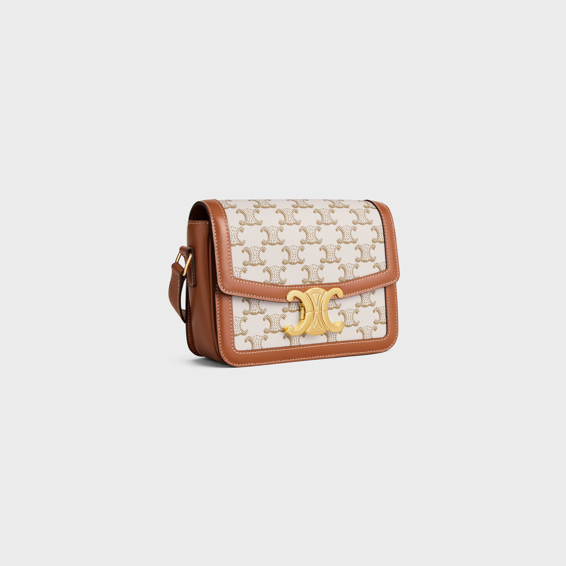 【関税&送料込】Celine Teen Triomphe Leather Shoulder Bag Authentic CELINE TEEN TRIOMPHE SHOULDER BAG IN SHINY